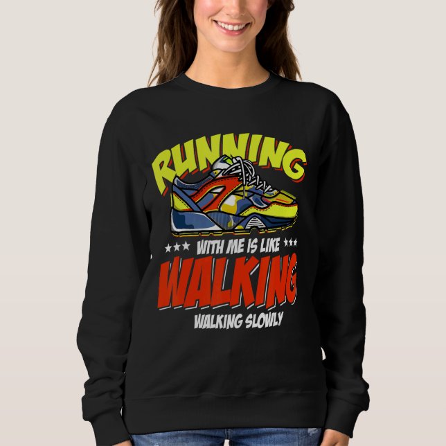 Running Runner Love Trail Training Jogging Sweatshirt (Front)