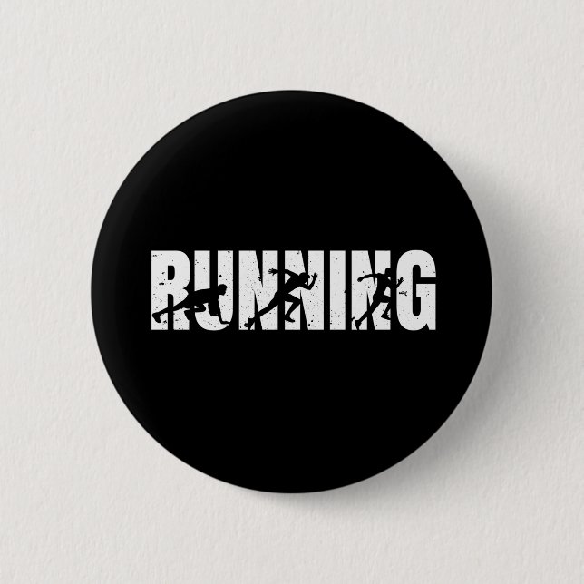 Running| Runner| Marathon 2 Inch Round Button (Front)