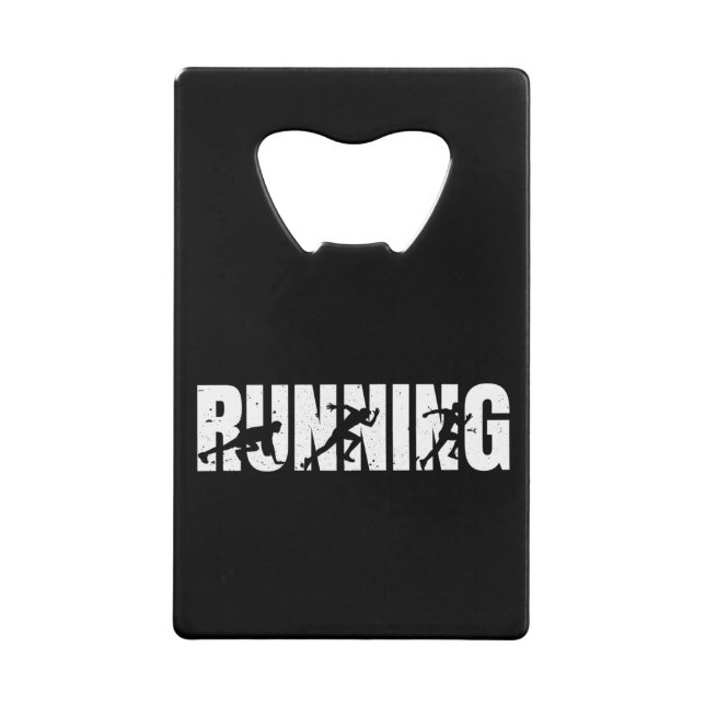 Running| Runner| Marathon Credit Card Bottle Opener (Front)