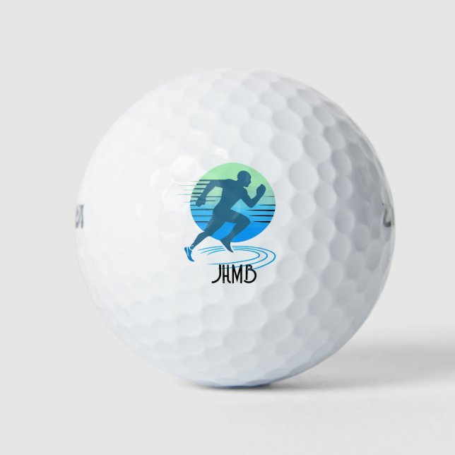 Running Runner  Monogram Art Golf Balls (Front)