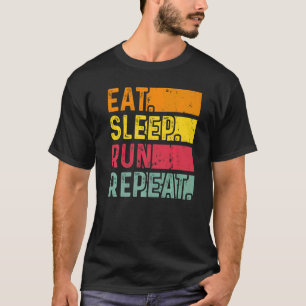 Running Runner Vintage Eat Sleep Run Repeat T-Shirt