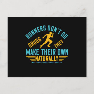 Running - Runners make their own drugs Postcard