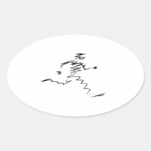 Running, Runners, Triathletes Oval Sticker