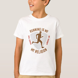 Running -Running is therapy and religion T-Shirt