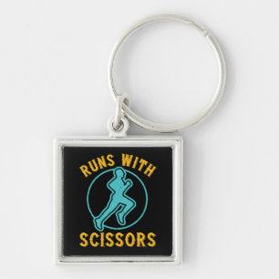 Running - Runs with scissors Keychain