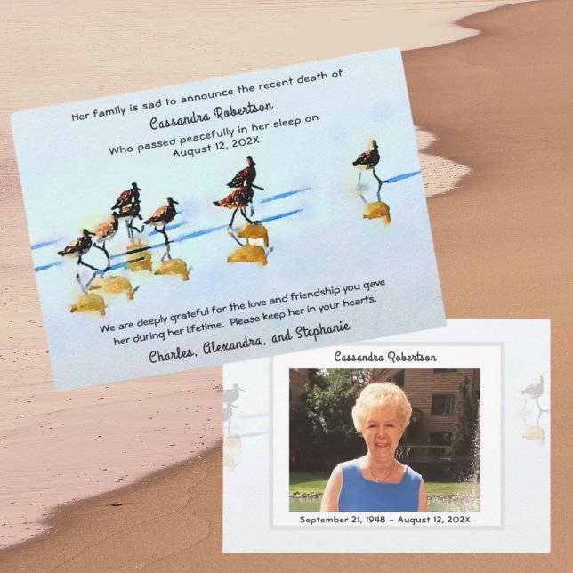 Running Sandpipers Notice of Death Announcement (Creator Uploaded)