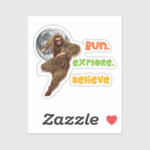 Running Sasquatch Adventure Believe Design