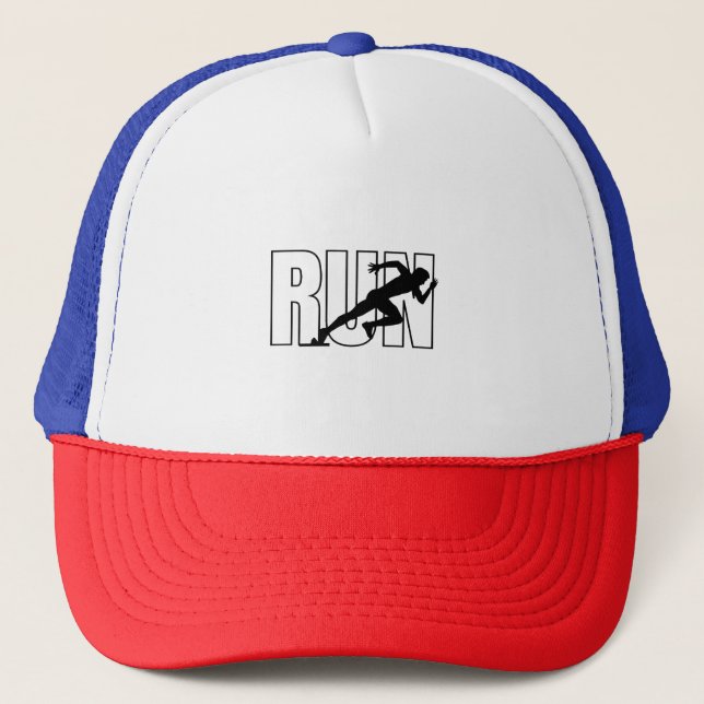 Running Shirt, Marathon Shirt, Minimalist Workout  Trucker Hat (Front)