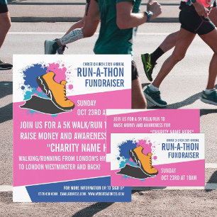 Running Shoe, Charity Run-Walk-a-Thon Event Flyer