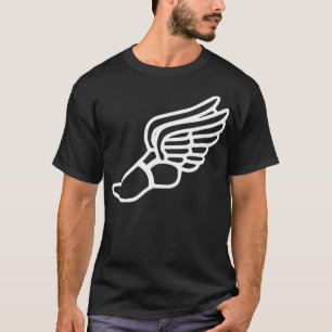 Running Shoe With Wings Track And Field Sneaker  T-Shirt