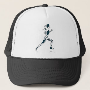Running Silhouette - Floral Trucker Hat