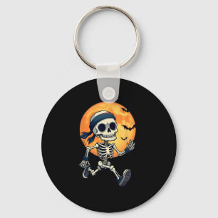 Running Skeleton Funny Halloween Costume Men Women Keychain