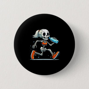Running Skeleton Halloween Costume Soky Runners Lo 2 Inch Round Button