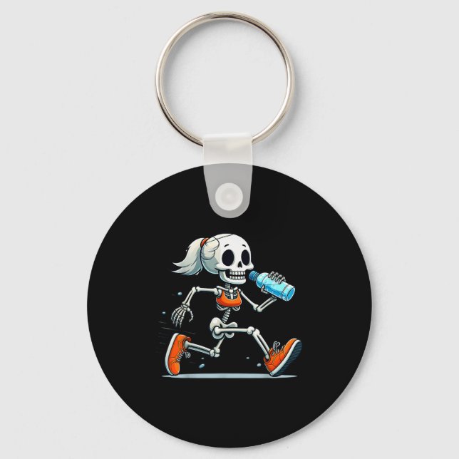 Running Skeleton Halloween Costume Soky Runners Lo Keychain (Front)