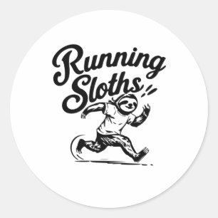 Running Sloths Slow But Steady! Sticker