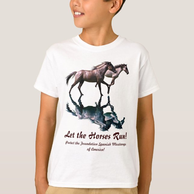 Running Spanish Mustangs Horse-Lover Shirt (Front)