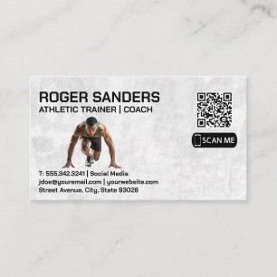 Running Sprinter   Athletic Coach Business Card
