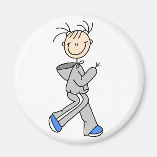 Running Stick Figure Magnet