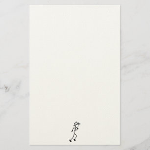 Running Stickman Track and Field Stationery