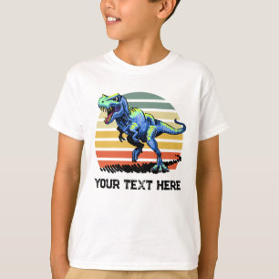 Running T-Rex Custom Text T-shirt