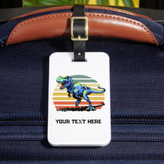 Running T-Rex Luggage Tag