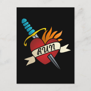 Running Tattoo Postcard