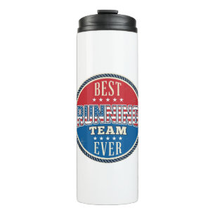 Running Team Patriotic Vintage Badge Design_1 Thermal Tumbler