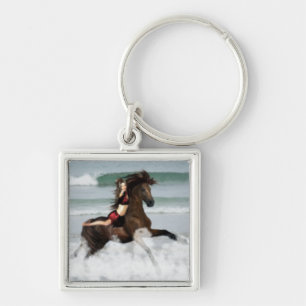 Running the Beach Keychain