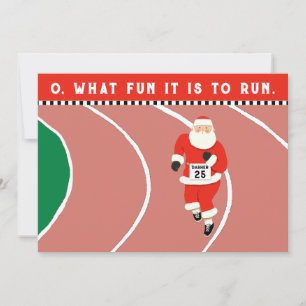 Running Themed Christmas Holiday Card