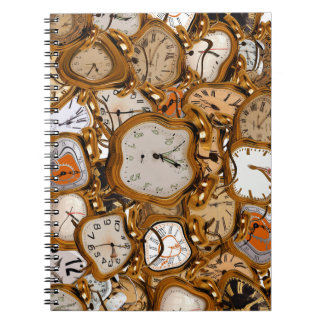 Running Time Clocks Watch Spiral Photo Notebook