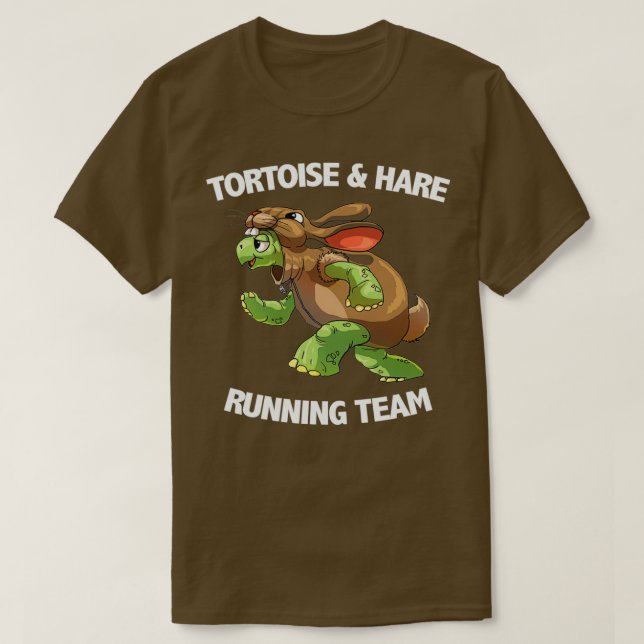 Running Tortoise And Hare Running Team T-Shirt (Design Front)