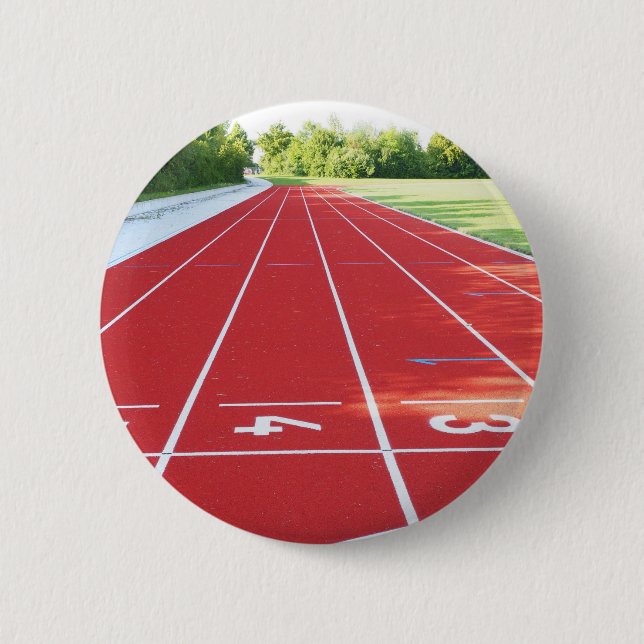 Running Track And Field 2 Inch Round Button (Front)