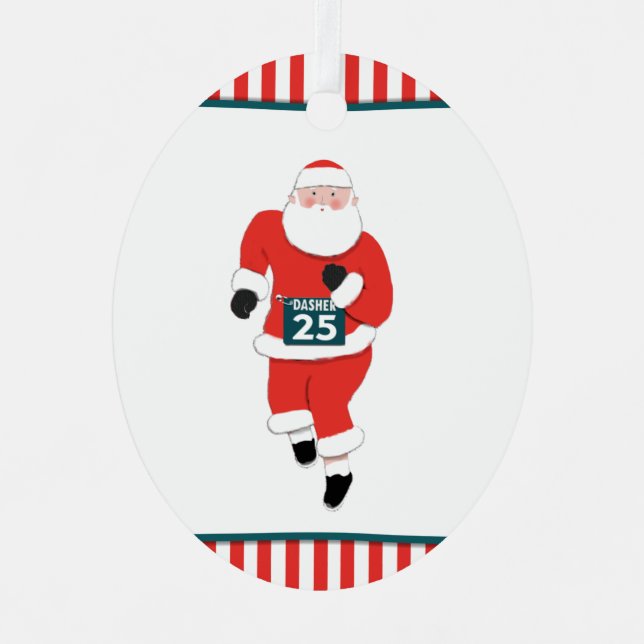 Running Track and Field Metal Ornament (Front)