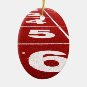 Running track ceramic ornament