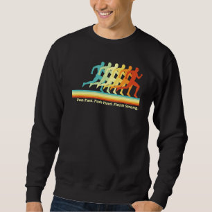 Running Track Field Coach Retro Sprint Runner Moti Sweatshirt