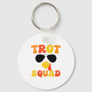 Running Turkey Sungles Trot Squad Thanksgiving  Keychain