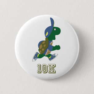 Running Turtle 10K - Blue 2 Inch Round Button