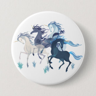 Running Unicorns badge 3 Inch Round Button