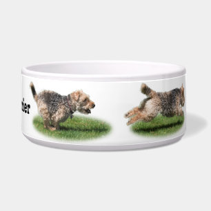 Running Welsh Terrier Dog Bowl