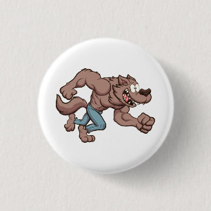 Running Werewolf 1 Inch Round Button
