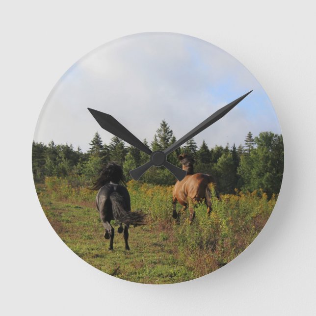 Running Wild Round Clock (Front)