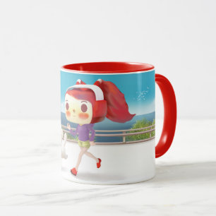 Running with Dog by the Sea Mug