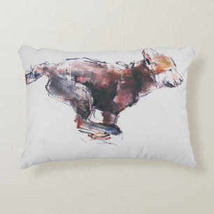Running wolf pup decorative pillow