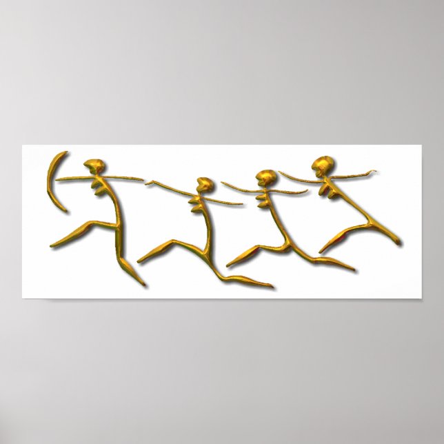 Running Women gold Poster (Front)