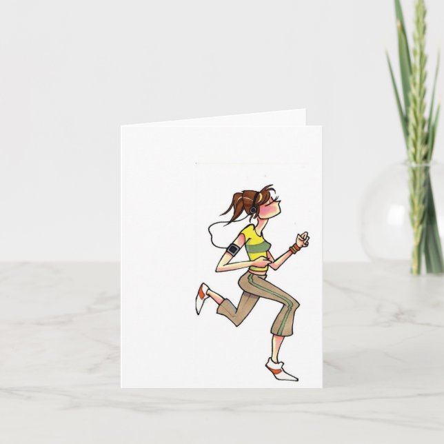 running women notecard (Front)