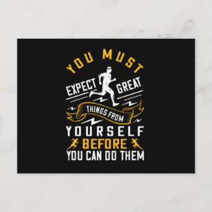 Running - You must expect great things Postcard