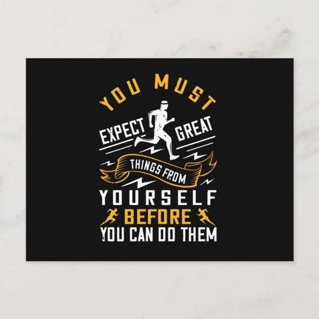 Running - You must expect great things Postcard (Front)