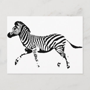 Running Zebra Postcard