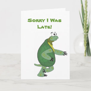 RunningTurtle Be-lated Birthday Card