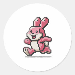 Runny Bunny Classic Round Sticker